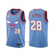 Maillot Chicago Bulls Max Strus #28 Ville Bleu