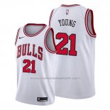 Maillot Chicago Bulls Thaddeus Young #21 Association Blanc