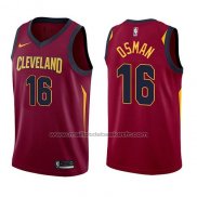 Maillot Cleveland Cavaliers Cedi Osman #16 Icon 2017-18 Rouge