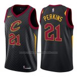 Maillot Cleveland Cavaliers Kendrick Perkins #21 Statement 2017-18 Noir