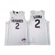 Maillot College Huskies Memorial Gianna #2 Blanc