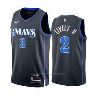 Maillot Dallas Mavericks Dereck Lively II #2 Ville 2023-24 Bleu