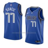 Maillot Dallas Mavericks Luka Doncic #77 Icon 2018 Bleu