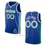 Maillot Dallas Mavericks Personnalise Ville 2022-23 Bleu