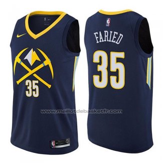 Maillot Denver Nuggets Kenneth Faried #35 Ville 2017-18 Bleu