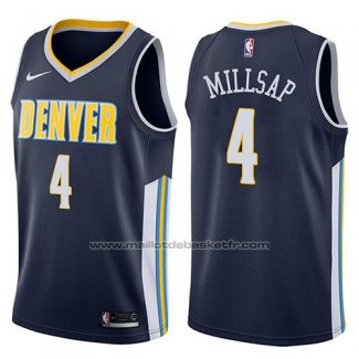 Maillot Denver Nuggets Paul Millsap #4 Icon 2017-18 Bleu