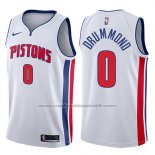 Maillot Detroit Pistons Andre Drummond #0 Association 2017-18 Blanc