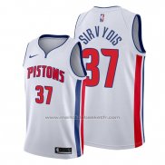 Maillot Detroit Pistons Deividas Sirvydis #37 Association 2019-20 Blanc