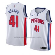 Maillot Detroit Pistons Jameer Nelson #41 Association 2017-18 Blanc