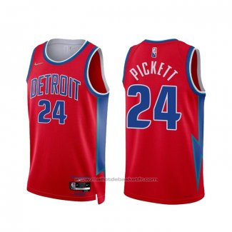 Maillot Detroit Pistons Jamorko Pickett #24 Ville 2021-22 Rouge