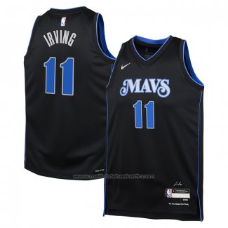 Maillot Enfant Dallas Mavericks Kyrie Irving #11 Ville 2023-24 Bleu