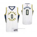 Maillot Enfant Indiana Pacers Tyrese Haliburton #0 Association 2022-23 Blanc