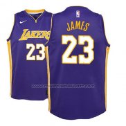 Maillot Enfant Los Angeles Lakers Lebron James #23 Statement 2017-18 Volet