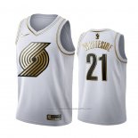 Maillot Golden Edition Portland Trail Blazers Hassan Blancside #21 Blanc