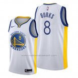 Maillot Golden State Warriors Alec Burks #8 Association Blanc