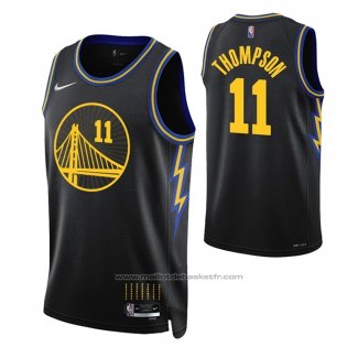 Maillot Golden State Warriors Klay Thompson #11 Ville 2021-22 Noir