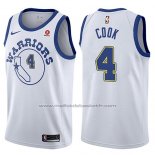 Maillot Golden State Warriors Quinn Cook #4 Classic 2017-18 Blanc2