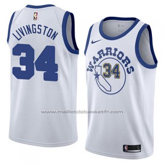 Maillot Golden State Warriors Shaun Livingston #34 Classic 2017-18 Blanc