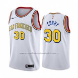 Maillot Golden State Warriors Stephen Curry #30 Classic 2019-20 Blanc