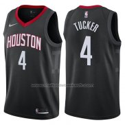 Maillot Houston Rockets P.j. Tucker #4 Statement 2017-18 Noir