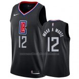 Maillot Los Angeles Clippers Luc Mbah A Moute #12 Statement 2019 Noir