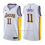 Maillot Los Angeles Lakers Brook Lopez #11 2017-18 Blanc