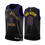 Maillot Los Angeles Lakers Jalen Hood-schifi##0 Ville 2023-24 Noir