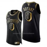 Maillot Los Angeles Lakers Kobe Bryant #8 Gold Black Mamba Noir Or