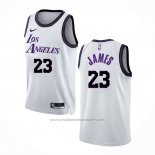 Maillot Los Angeles Lakers LeBron James #23 Ville 2022-23 Blanc