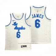 Maillot Los Angeles Lakers LeBron James #6 Classic 2019-20 Blanc