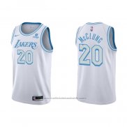 Maillot Los Angeles Lakers Mac Mcclung #20 Ville 2021-22 Blanc