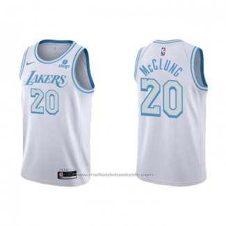 Maillot Los Angeles Lakers Mac Mcclung #20 Ville 2021-22 Blanc