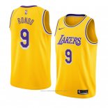 Maillot Los Angeles Lakers Rajon Rondo #9 Icon 2018-19 Jaune