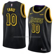 Maillot Los Angeles Lakers Tyler Ennis #10 Ville 2018 Noir