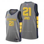 Maillot Memphis Grizzlies Tyus Jones #21 Ville Gris