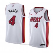 Maillot Miami Heat Briante Weber #4 Association 2018 Blanc