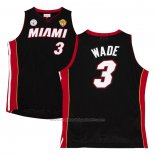 Maillot Miami Heat Dwyane Wade #3 Mitchell & Ness 2012-13 Authentique Noir
