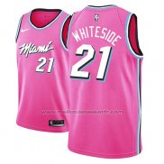 Maillot Miami Heat Hassan Whiteside #21 Earned 2018-19 Rosa