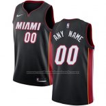 Maillot Miami Heat Personnalise 17-18 Noir