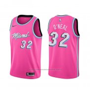 Maillot Miami Heat Shaquille O'neal #32 Earned Rosa
