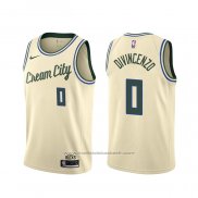 Maillot Milwaukee Bucks Donte Divincenzo #0 Ville Creme