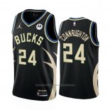 Maillot Milwaukee Bucks Pat Connaughton #24 Statement 2022-23 Noir