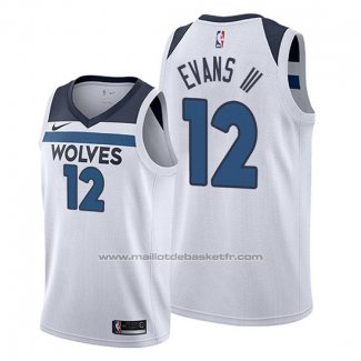 Maillot Minnesota Timberwolves Jacob Evans III #12 Association 2019-20 Blanc