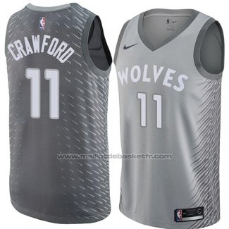 Maillot Minnesota Timberwolves Jamal Crawford #11 Ville 2018 Gris