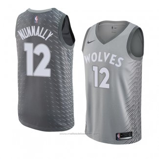 Maillot Minnesota Timberwolves James Nunnally #12 Ville 2018 Gris