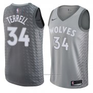 Maillot Minnesota Timberwolves Jared Terrell #34 Ville 2018 Gris