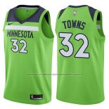 Maillot Minnesota Timberwolves Karl-Anthony Towns #32 Statement 2017-18 Vert