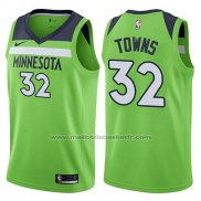 Maillot Minnesota Timberwolves Karl-Anthony Towns #32 Statement 2017-18 Vert