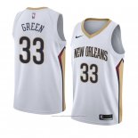 Maillot New Orleans Pelicans Garlon Vert #33 Association 2018 Blanc