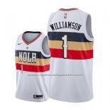 Maillot New Orleans Pelicans Zion Williamson #1 Earned 2019-20 Blanc
